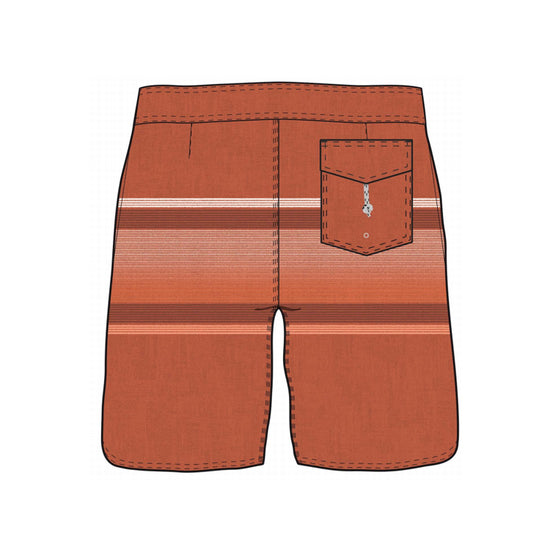 Scollap Hem Striped Design Collection Boardshorts