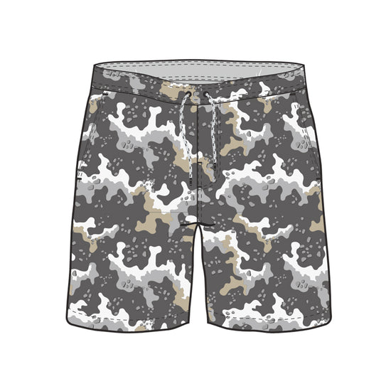 Straight Hem Camouflage Collection Swim Trunks