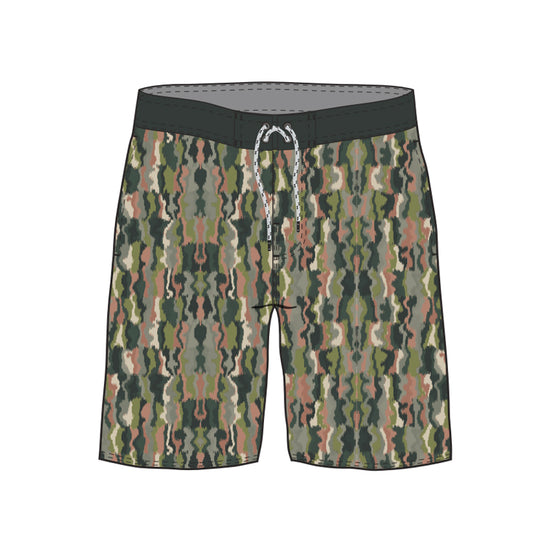 Straight Hem Texture Design Collection Boardshorts