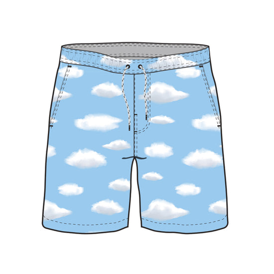 Straight Hem Fashion Element Design Collection Swim Trunks