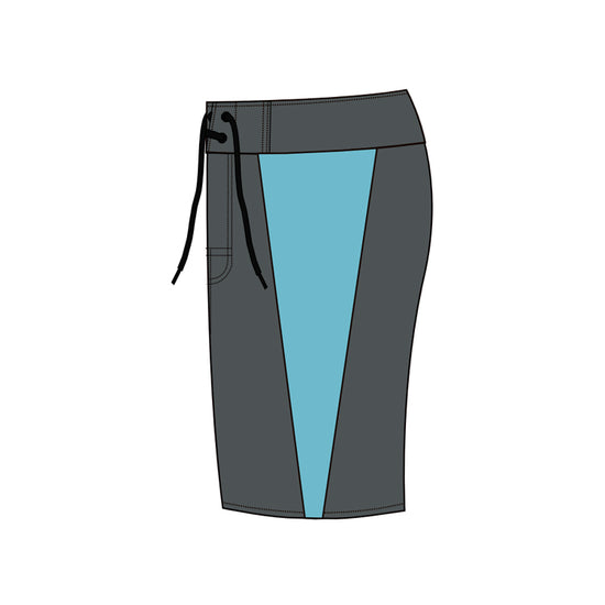 Straight Hem Triangle Side Design Collection Boardshorts