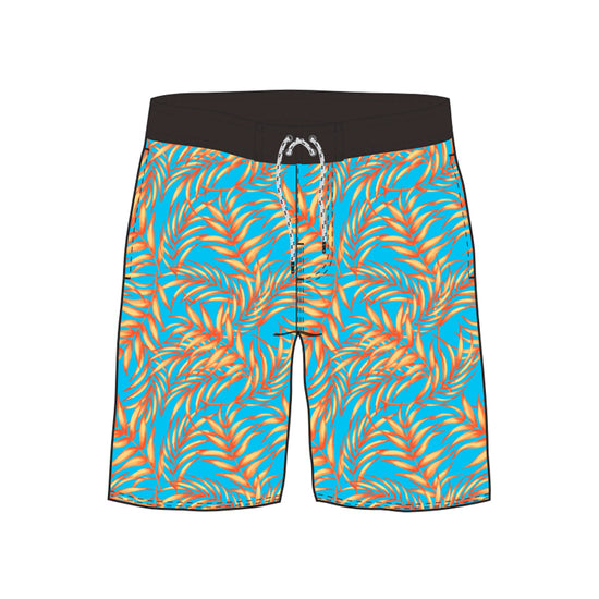 Straight Hem Botanical Floral Printed Collection Boardshorts