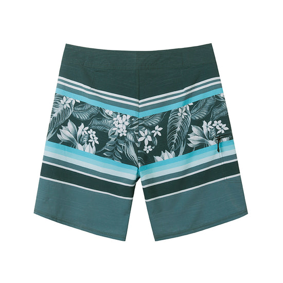 Flower & Colorblock Design Collection Performance Board Shorts