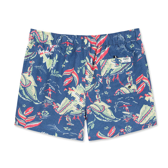 Floral & Leaf Printed Collection Washed Vintage Shorts
