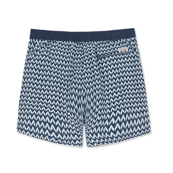 Geometric Abstract Design Collection Washed Vintage Swim Shorts