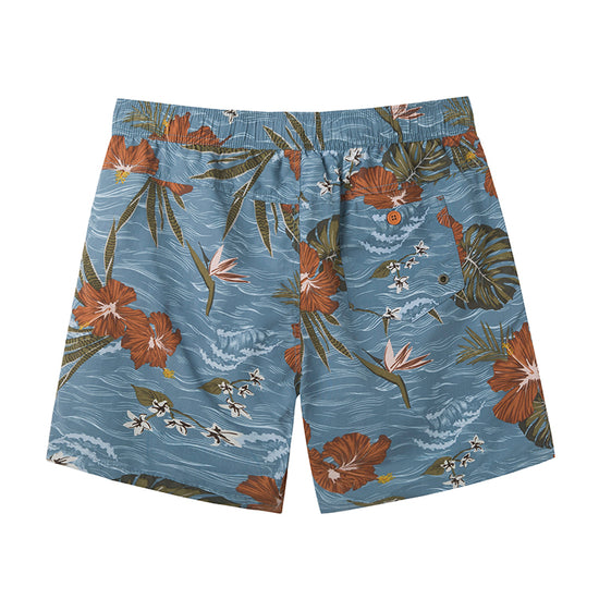 Flowers&Leaf Printed Collection Holiday Swim Shorts