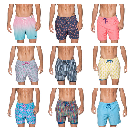 Custom short swim trunk Mens swim Shorts 15" repreve Breathable waterproof swim trunks for men