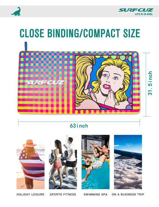 Marilyn Monroe Print Sand Proof Microfiber Beach Towel