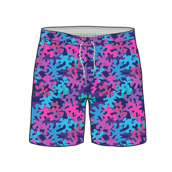 Straight Hem Camouflage Collection Swim Trunks
