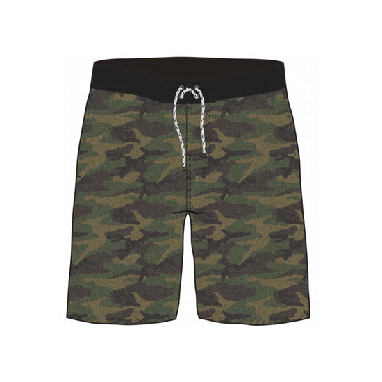 Straight Hem Camouflage Collection Boardshorts