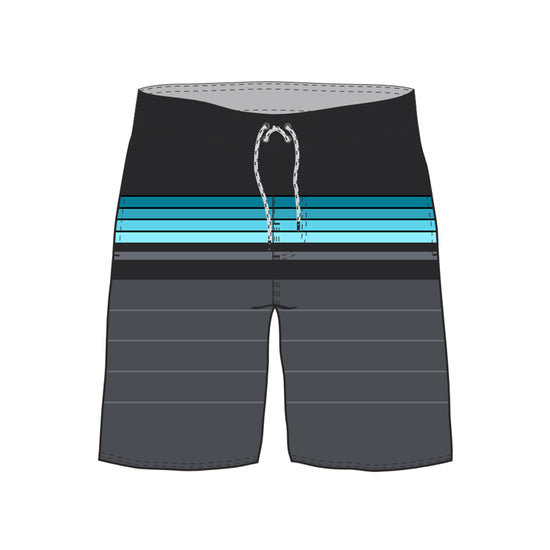Straight Hem Striped Design Collection Boardshorts