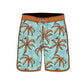 Scallop Hem Botanical Floral Printed Collection Boardshorts