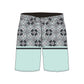 Straight Hem Geo Print & Striped Collection Boardshorts