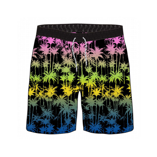 Straight Hem Ombre Print Collection Swim Trunks