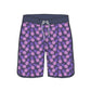 Scollap Hem Pineapple Flower Printed Collection Boardshorts