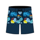 Straight Hem Striped & Floral Printed Collection Boardshorts