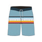 Straight Hem Striped Design Collection Boardshorts