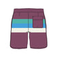 Scollap Hem Striped Design Collection Swim Trunks