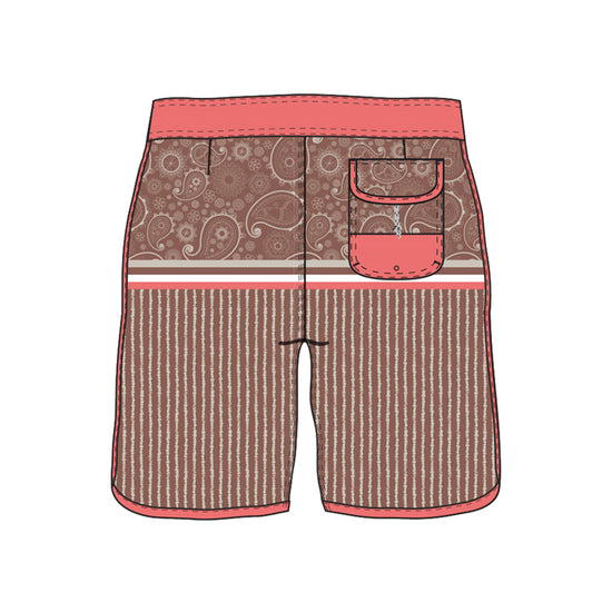 Scollap Hem Texture Design Collection Boardshorts