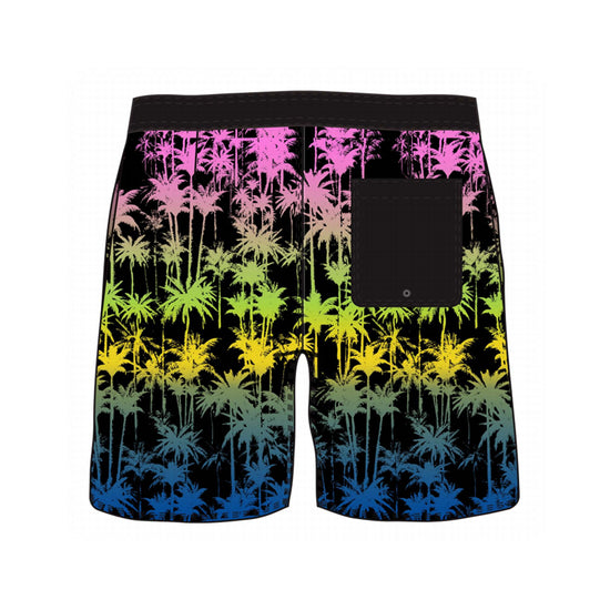 Straight Hem Ombre Print Collection Swim Trunks