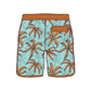 Scallop Hem Botanical Floral Printed Collection Boardshorts