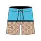Straight Hem Striped & Floral Printed Collection Boardshorts