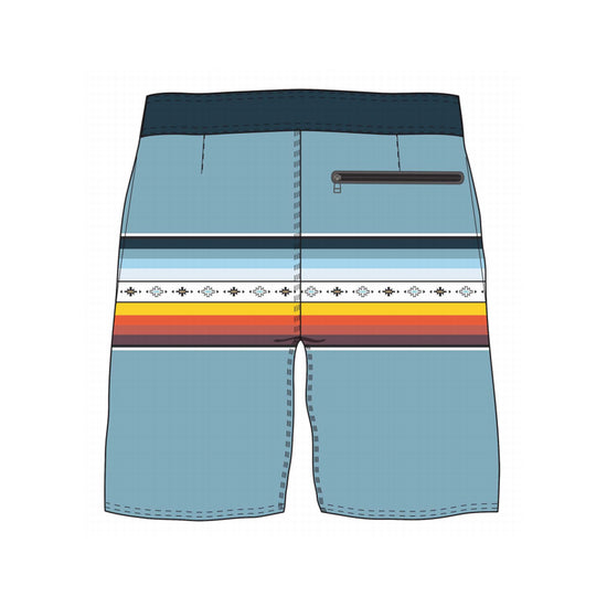 Straight Hem Striped Design Collection Boardshorts