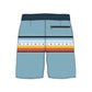 Straight Hem Striped Design Collection Boardshorts