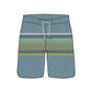 Scollap Hem Striped Design Collection Boardshorts