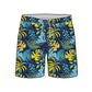 Straight Hem Botanical Floral Printed Collection Swim Trunks