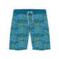 Straight Hem Coconut Tree Printed Collection Boardshorts