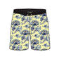 Split Foot Botanical Floral Printed Collection Swim Trunks