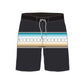 Straight Hem Striped Design Collection Boardshorts