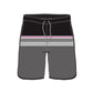 Scollap Hem Striped Design Collection Swim Trunks