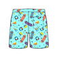Straight Hem Mini Print Collection Swim Trunks