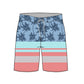 Straight Hem Striped Design Collection Boardshorts