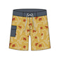 Straight Hem Botanical Floral Printed Collection Boardshorts