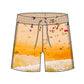 Straight Hem Picture Printed Collection Swim Trunks