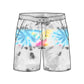 Split Foot Tie Dye Design Collection Swim Trunks