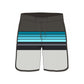 Scollap Hem Striped Design Collection Boardshorts