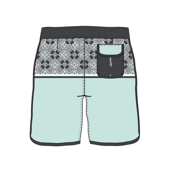 Scollap Hem Texture Design Collection Boardshorts