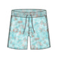 Straight Hem Geometric Texture Collection Swim Trunks