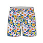 Straight Hem Botanical Floral Printed Collection Swim Trunks