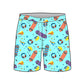 Straight Hem Fashion Element Design Collection Swim Trunks