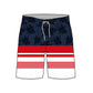 Straight Hem Striped Design Collection Boardshorts