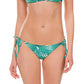 Mature Women Leaf Print Bikini Suit Customization