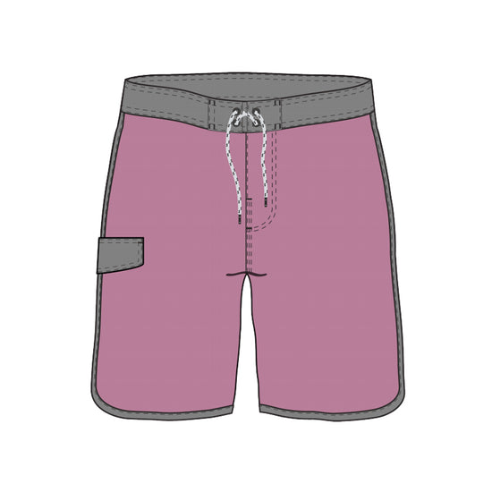 Scollap Hem Solid Color Collection Boardshorts