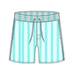 Straight Hem Striped Design Collection Swim Trunks