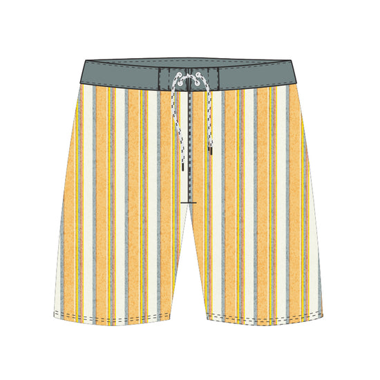 Straight Hem Striped Design Collection Boardshorts