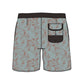 Split Foot Botanical Floral Printed Collection Swim Trunks